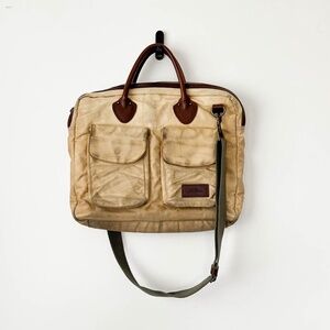 Rare Vintage L.L. Bean Naturally Aged And Distressed Blanket Tech Bag Briefcase